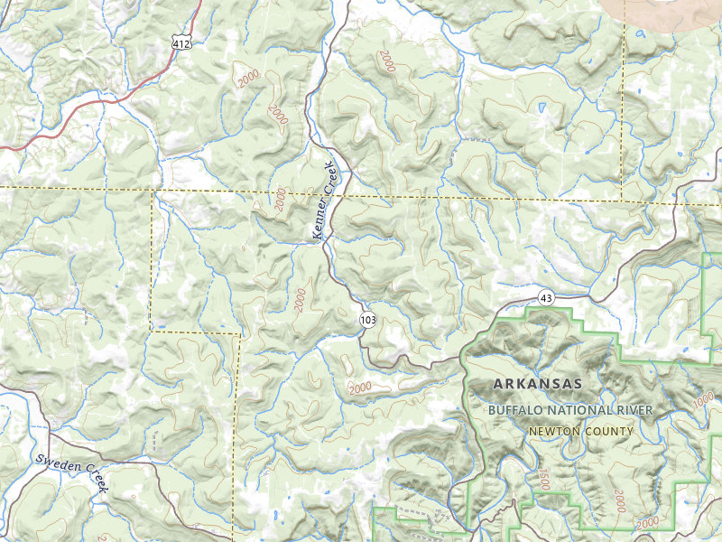 Radar-estimated hail-size map of the storm over Green Forest, AR on May 30, 2026