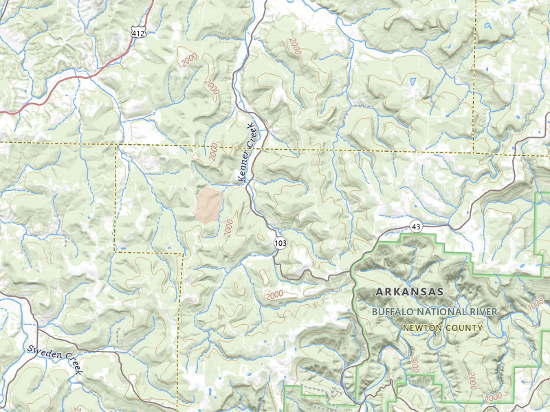 Radar-estimated hail-size map of the storm over Green Forest, AR