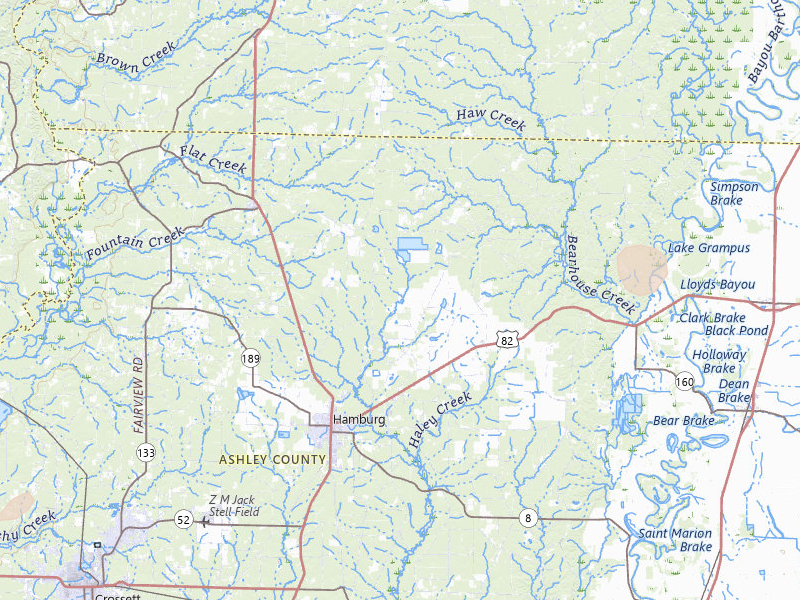 Radar-estimated hail-size map of the storm over Hamburg, AR on Mar 7, 2026