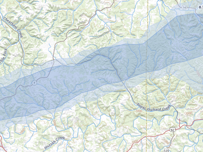 NEXRAD radar-signature map of the hail storm over Harrison, AR on Mar 4, 2026