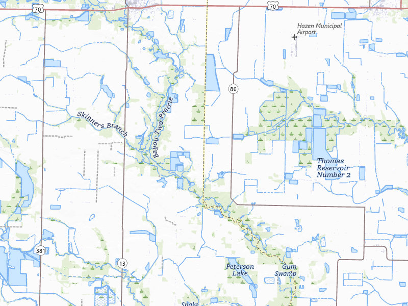 Radar-estimated hail-size map of the storm over Hazen, AR on Feb 26, 2026