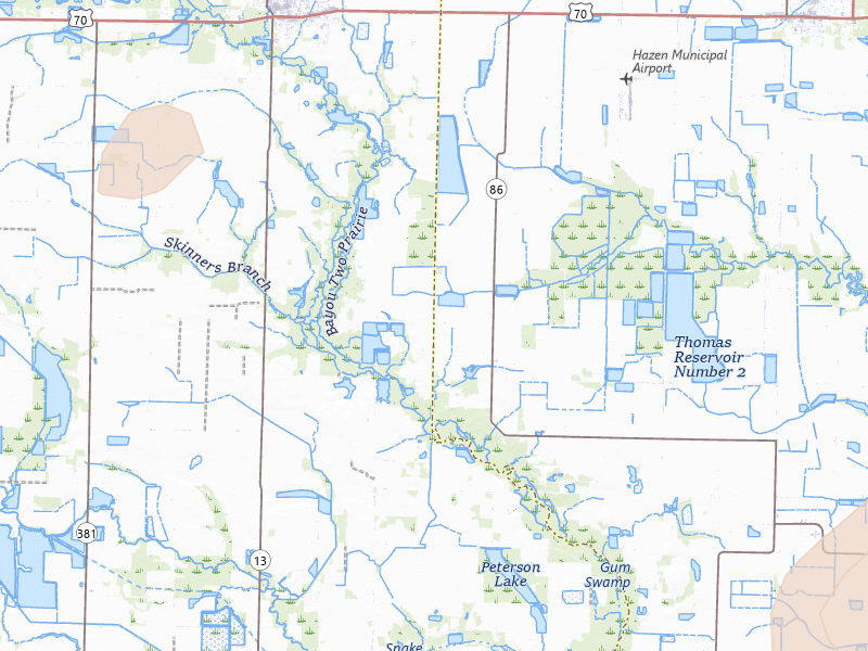 Radar-estimated hail-size map of the storm over Hazen, AR on May 31, 2026