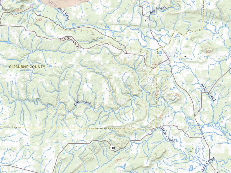 Radar-estimated hail-size map of the storm over Heber Springs, AR