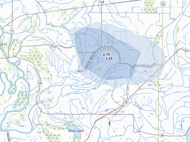 NEXRAD radar-signature map of the hail storm over Heth, AR on Jul 8, 2026