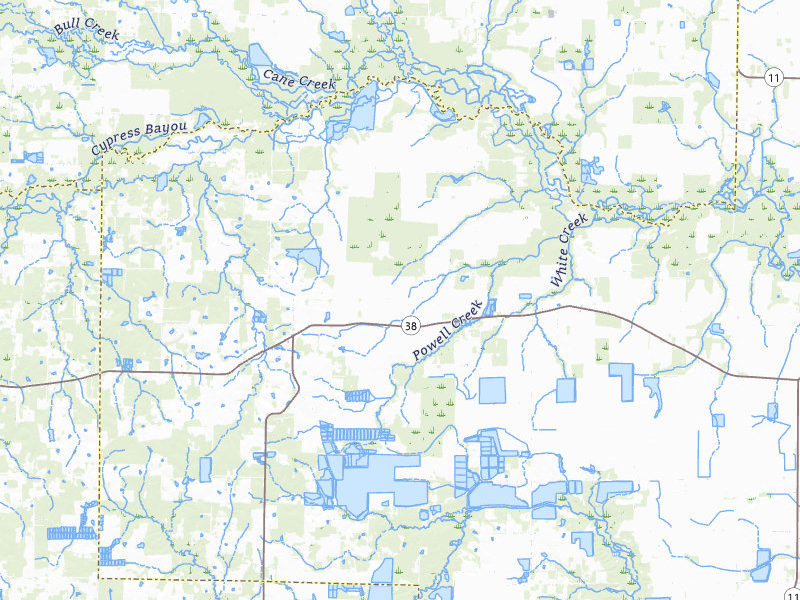 NEXRAD radar-signature map of the hail storm over Hickory Plains, AR on Feb 26, 2026