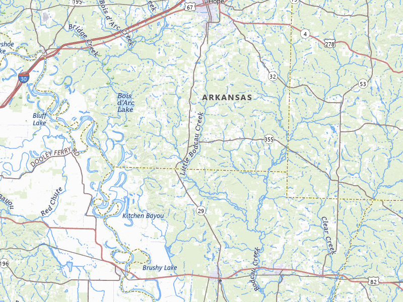 Radar-estimated hail-size map of the storm over Hope, AR on May 8, 2026