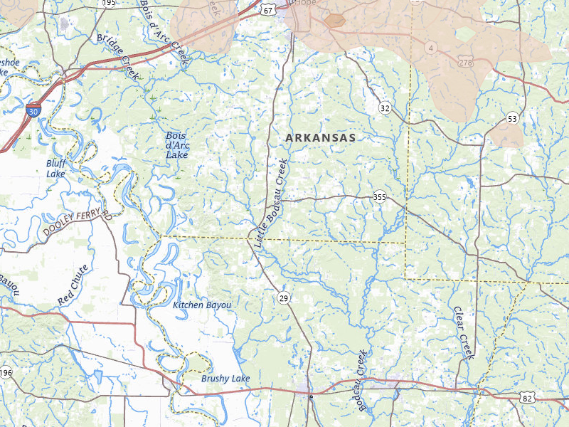 Radar-estimated hail-size map of the storm over Hope, AR on Jul 12, 2026