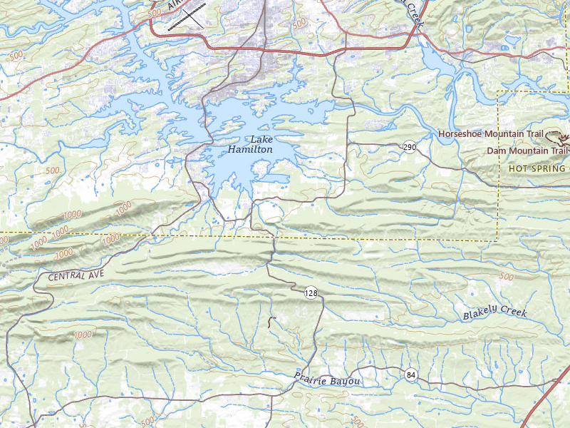 NEXRAD radar-signature map of the hail storm over Hot Springs National Park, AR on Jul 1, 2026