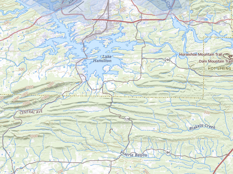 NEXRAD radar-signature map of the hail storm over Hot Springs National Park, AR on Jul 7, 2026