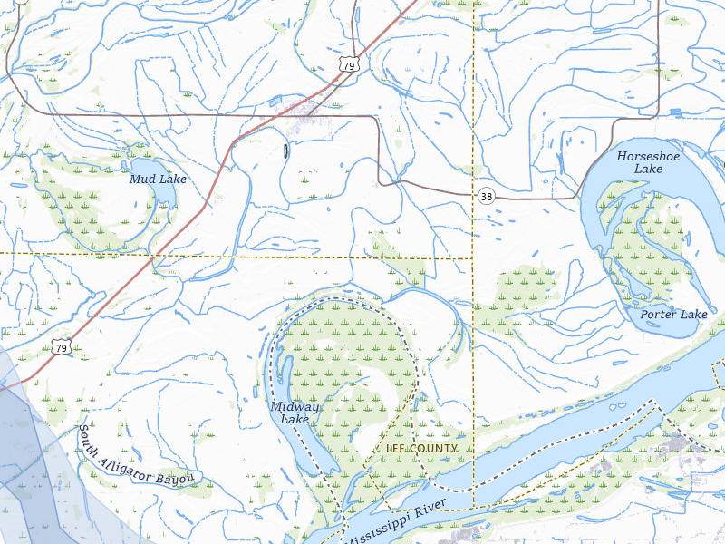 NEXRAD radar-signature map of the hail storm over Hughes, AR on Jul 11, 2026