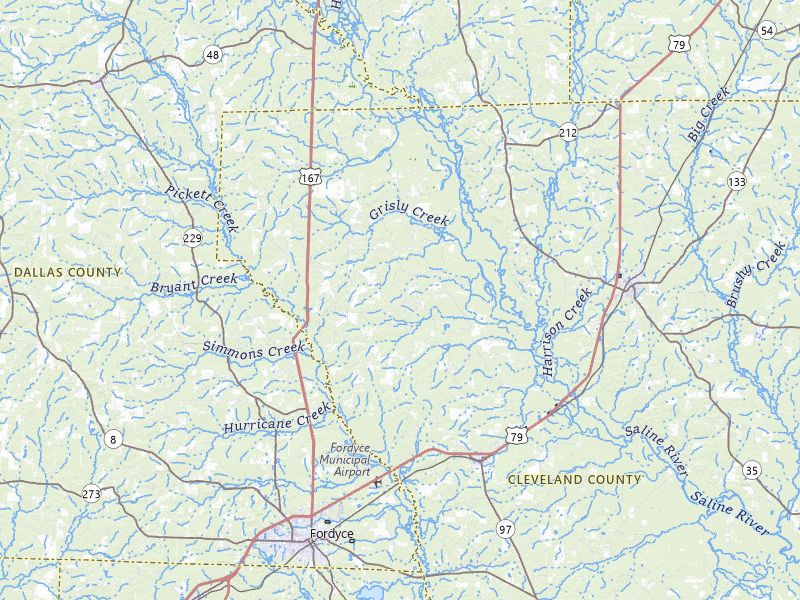 NEXRAD radar-signature map of the hail storm over Kingsland, AR on Apr 28, 2026