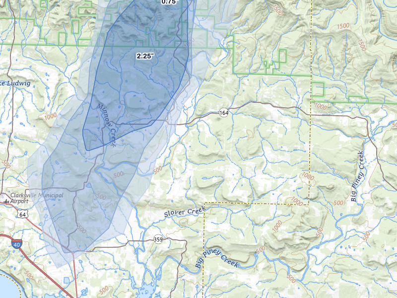 NEXRAD radar-signature map of the hail storm over Lamar, AR on May 30, 2026