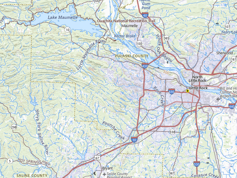 Radar-estimated hail-size map of the storm over Little Rock, AR on Mar 15, 2026