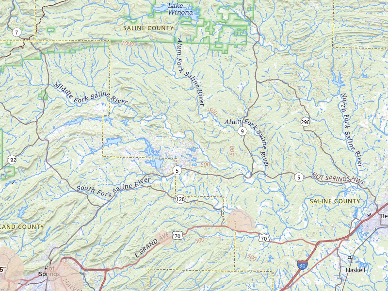Radar-estimated hail-size map of the storm over Lonsdale, AR on Jul 7, 2026
