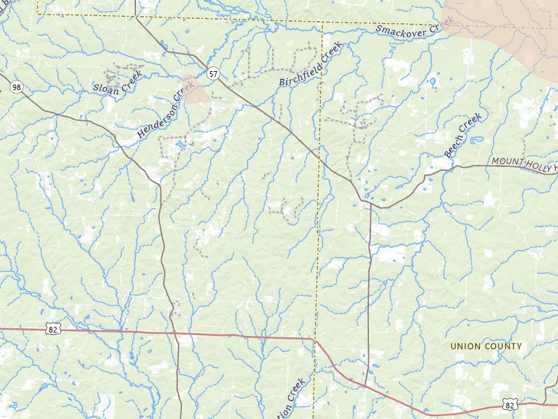 Radar-estimated hail-size map of the storm over Magnolia, AR on Aug 7, 2026