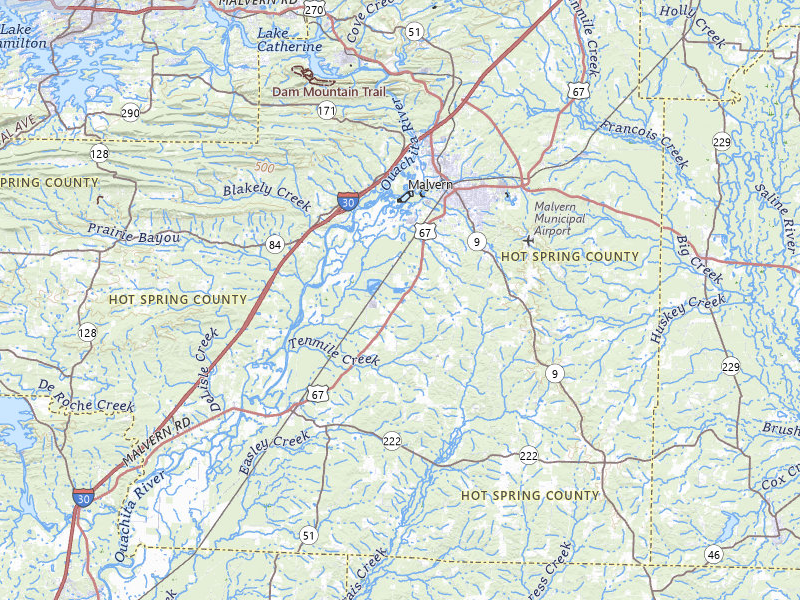 NEXRAD radar-signature map of the hail storm over Malvern, AR on Jul 7, 2026