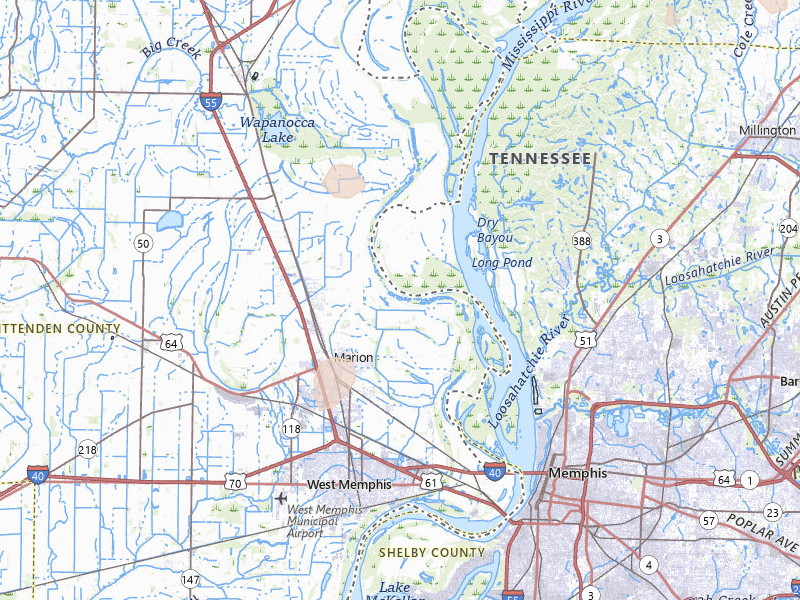 Radar-estimated hail-size map of the storm over Marion, AR on Jul 8, 2026