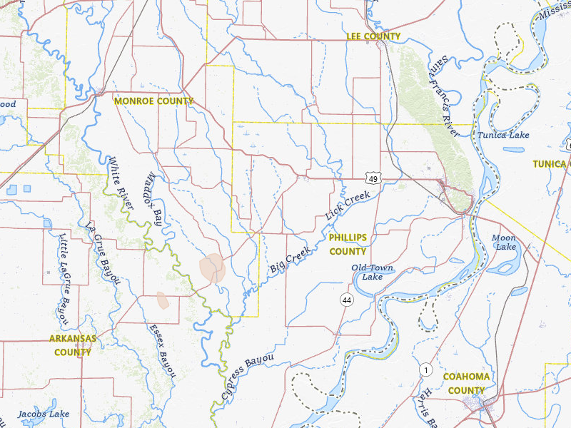 Radar-estimated hail-size map of the storm over Marvell, AR on Apr 28, 2026