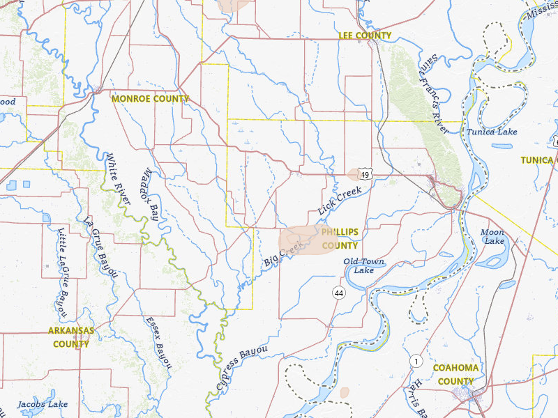 Radar-estimated hail-size map of the storm over Marvell, AR on Jun 12, 2026