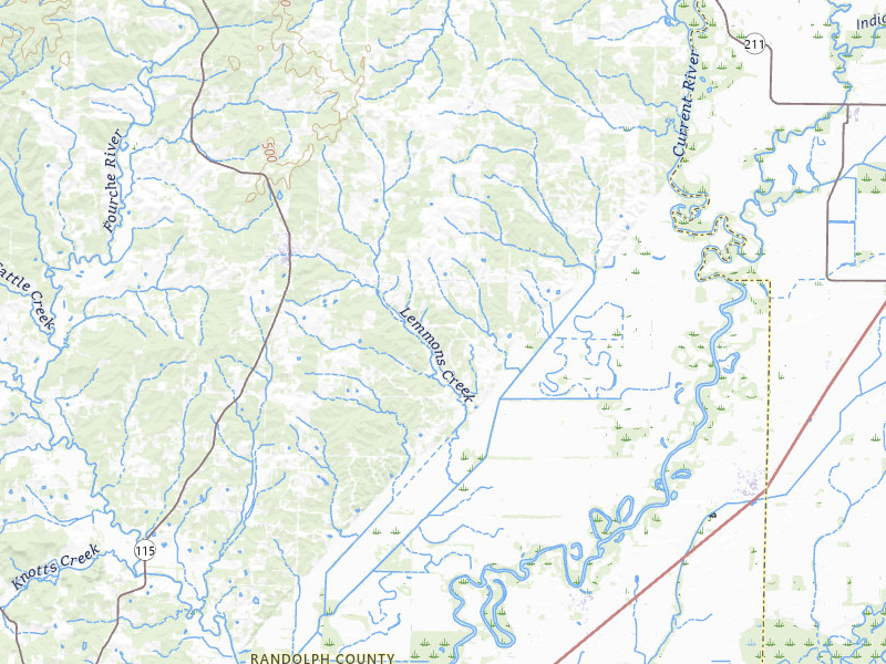 NEXRAD radar-signature map of the hail over Maynard, AR