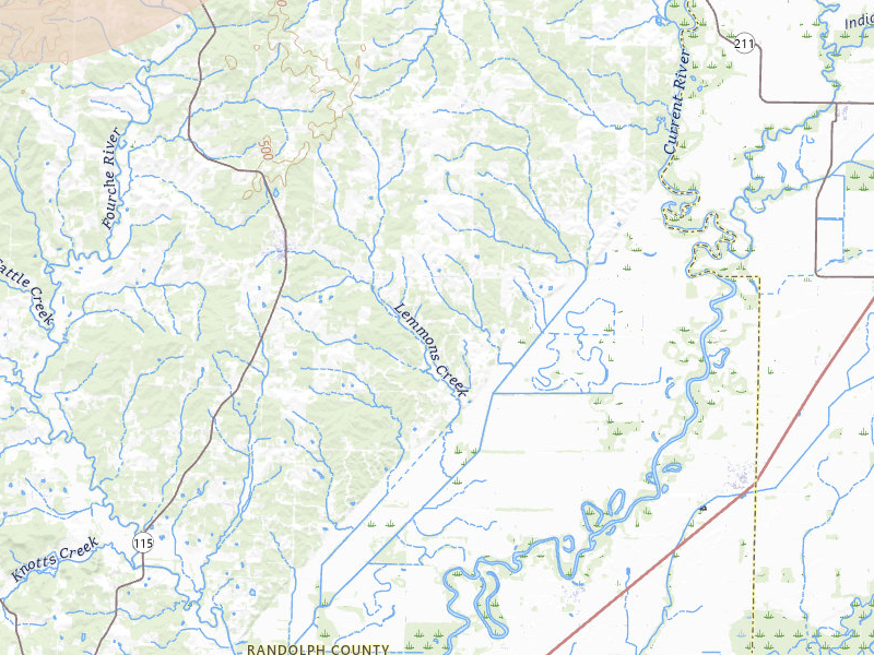 Radar-estimated hail-size map of the storm over Maynard, AR on Jul 9, 2026
