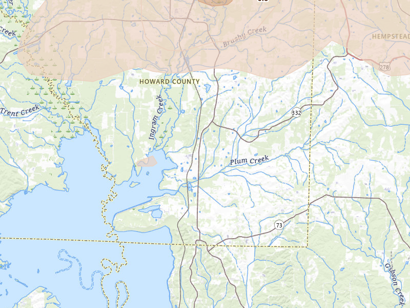 Radar-estimated hail-size map of the storm over Mineral Springs, AR on Apr 28, 2026