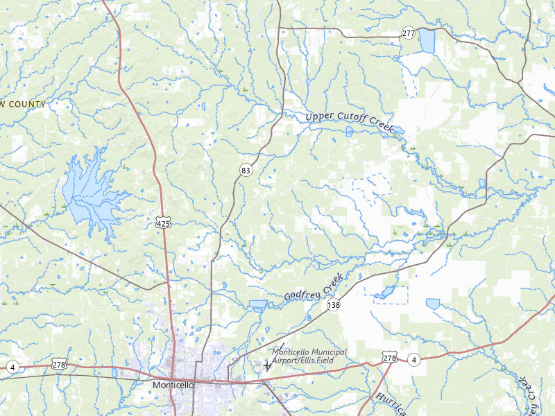 Radar-estimated hail-size map of the storm over Monticello, AR on Apr 28, 2026
