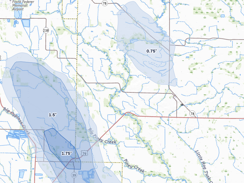 NEXRAD radar-signature map of the hail storm over Moro, AR on Jun 1, 2026