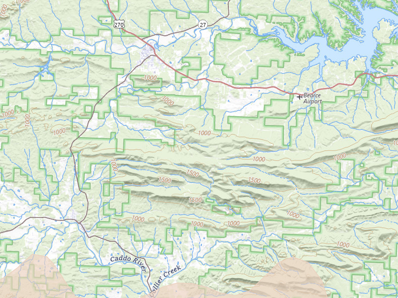 Radar-estimated hail-size map of the storm over Mount Ida, AR on Mar 15, 2026