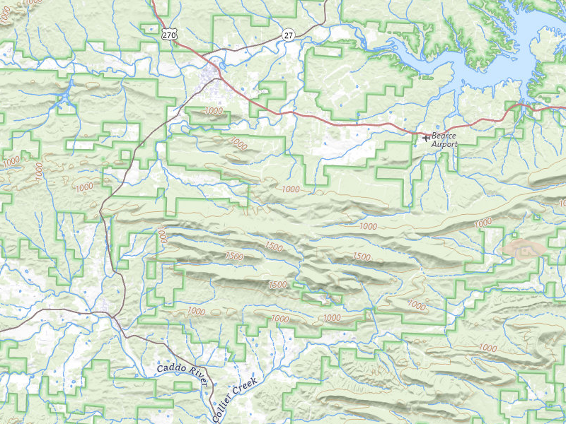 Radar-estimated hail-size map of the storm over Mount Ida, AR on Jul 4, 2026