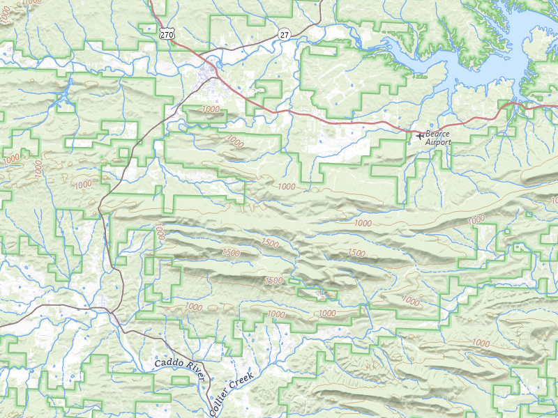 Radar-estimated hail-size map of the storm over Mount Ida, AR on Jul 6, 2026