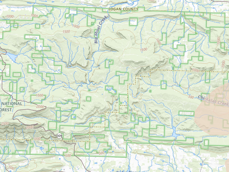 Radar-estimated hail-size map of the storm over New Blaine, AR on Jul 11, 2026