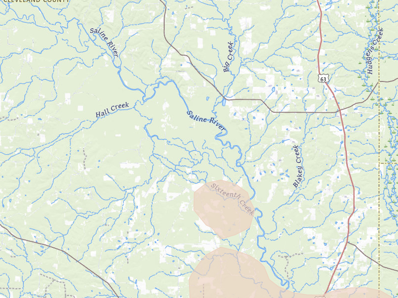 Radar-estimated hail-size map of the storm over New Edinburg, AR on Aug 20, 2026