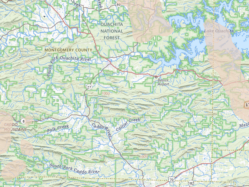 Radar-estimated hail-size map of the storm over Norman, AR on Jul 6, 2026