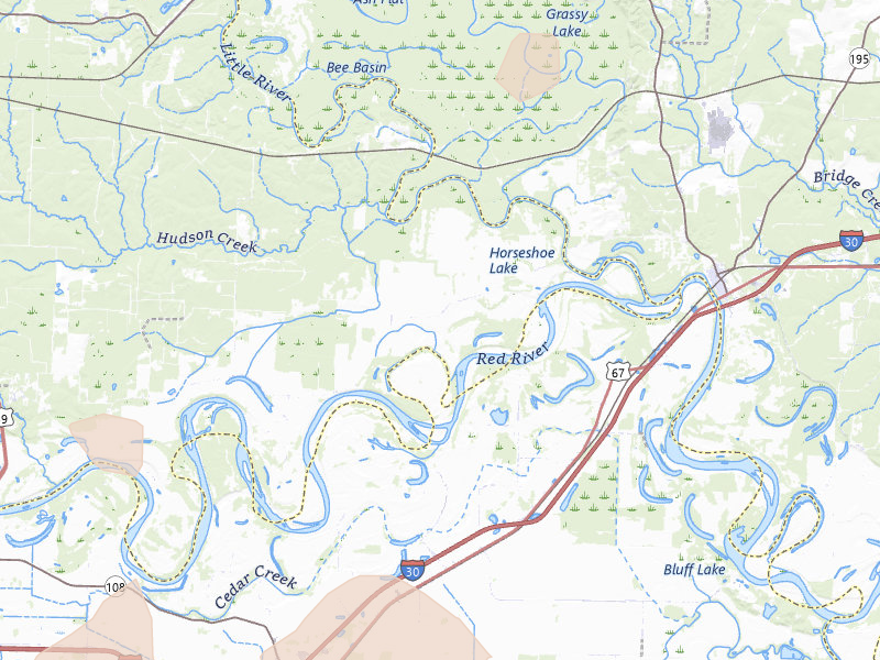 Radar-estimated hail-size map of the storm over Ogden, AR on Jun 19, 2026