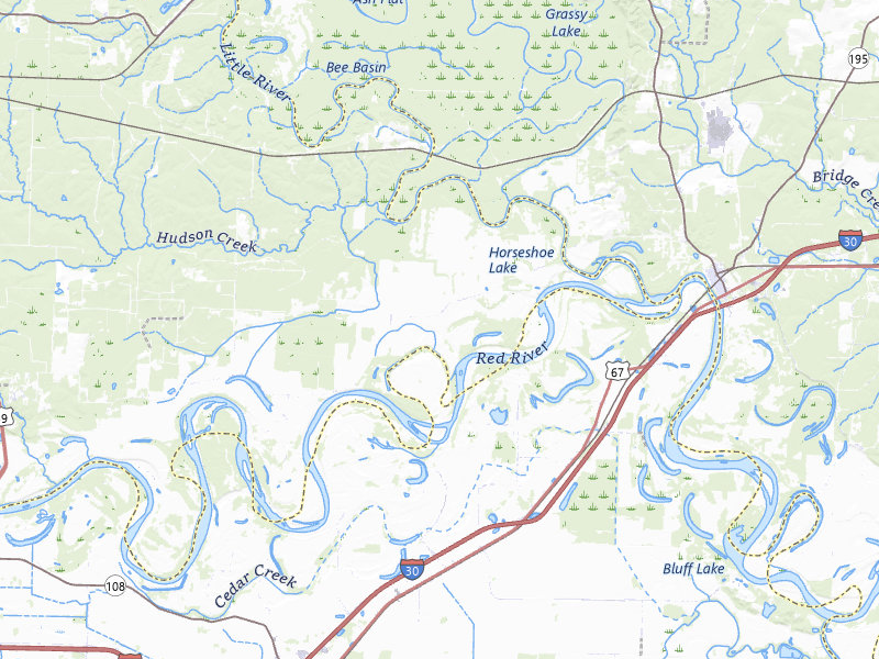 Radar-estimated hail-size map of the storm over Ogden, AR on Jul 4, 2026