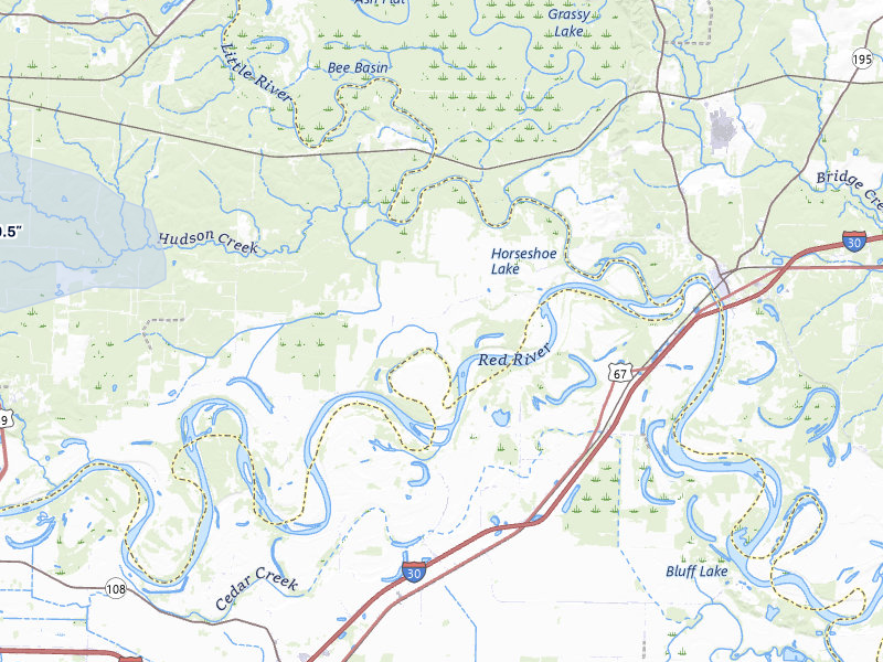 NEXRAD radar-signature map of the hail storm over Ogden, AR on Jul 4, 2026