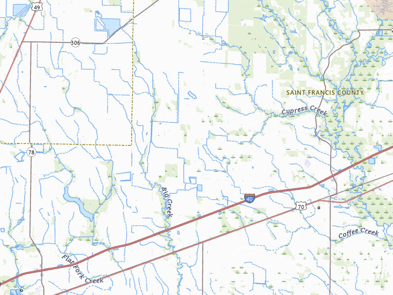 Radar-estimated hail-size map of the storm over Palestine, AR on Mar 15, 2026