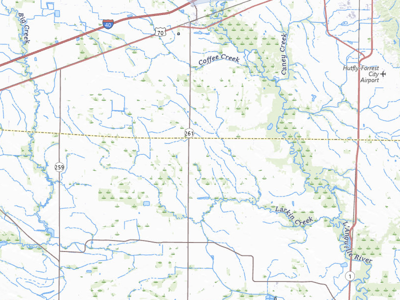 NEXRAD radar-signature map of the hail storm over Palestine, AR on May 6, 2026