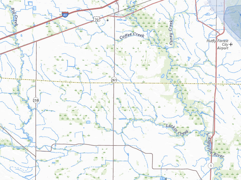 NEXRAD radar-signature map of the hail storm over Palestine, AR on Jul 11, 2026