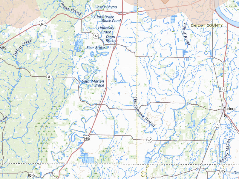 Radar-estimated hail-size map of the storm over Parkdale, AR on Apr 28, 2026