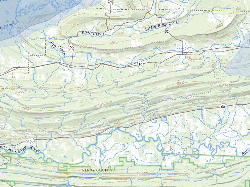 NEXRAD radar-signature map of the hail storm over Perryville, AR on May 30, 2026