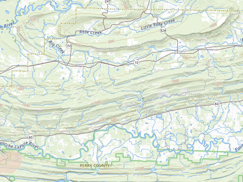 Radar-estimated hail-size map of the storm over Perryville, AR on Jul 29, 2026