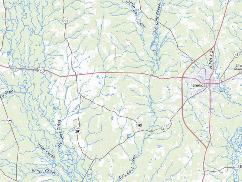 Radar-estimated hail-size map of the storm over Prattsville, AR on May 5, 2026