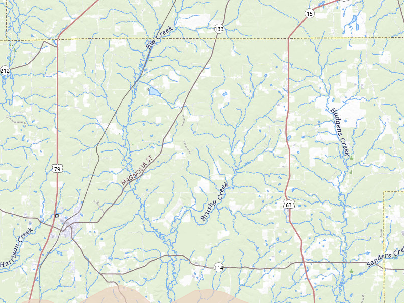 Radar-estimated hail-size map of the storm over Rison, AR on Apr 28, 2026