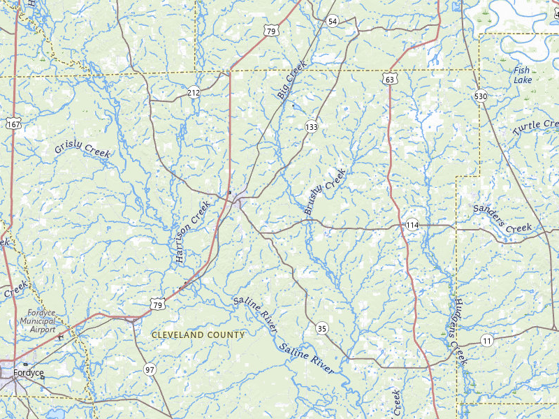 NEXRAD radar-signature map of the hail over Rison, AR