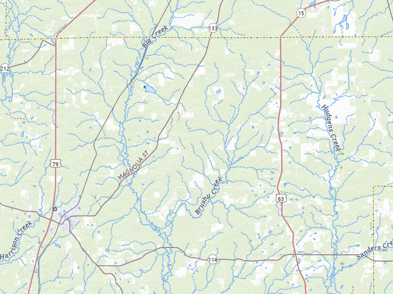 Radar-estimated hail-size map of the storm over Rison, AR