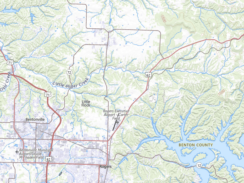 Radar-estimated hail-size map of the storm over Rogers, AR on Apr 28, 2026