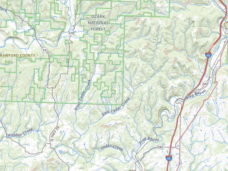NEXRAD radar-signature map of the hail storm over Rudy, AR on Apr 28, 2026