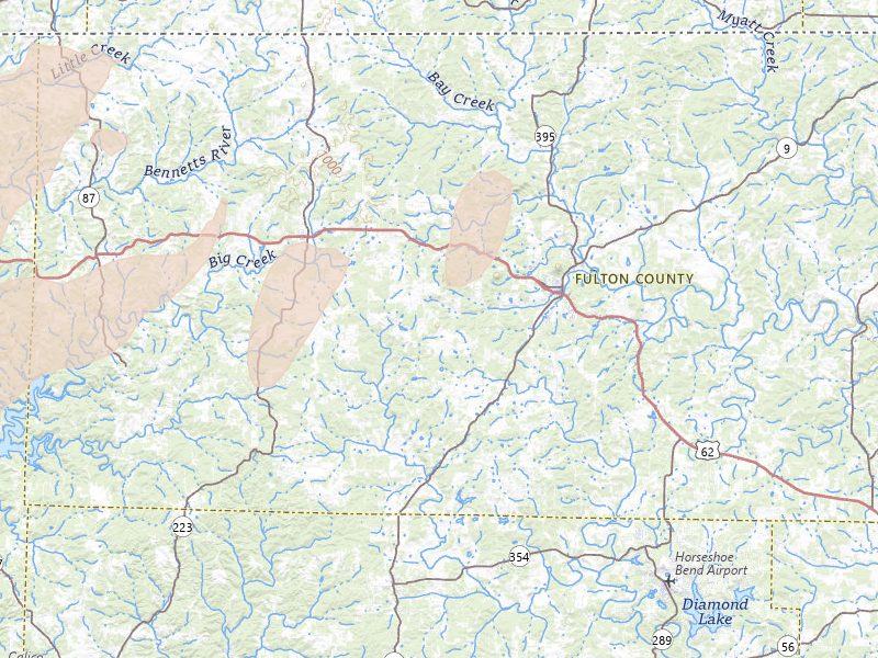 Radar-estimated hail-size map of the storm over Salem, AR on Mar 15, 2026